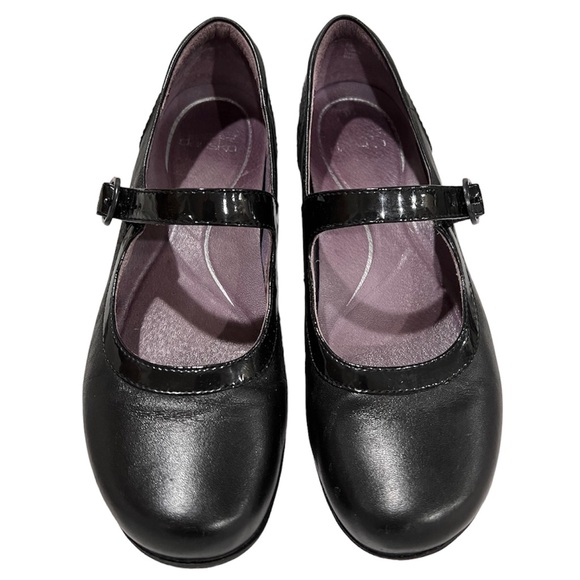 Dansko Misty Mary Janes Flat Shoes, Black Napa & Patent Leather, Sz 8.5-9/39 EUC - Picture 3 of 15